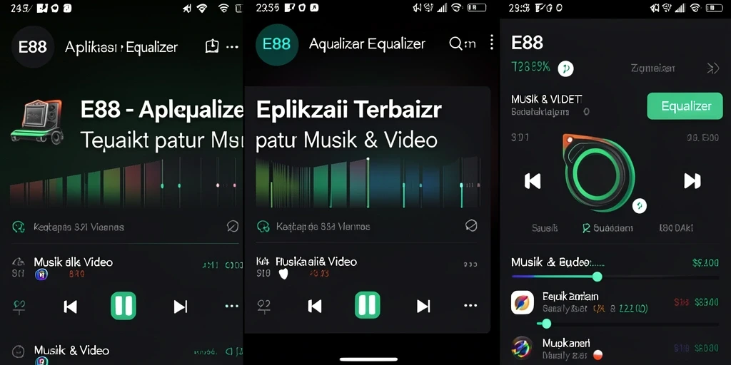 Antarmuka E88 dengan pengaturan Equalizer yang intuitif