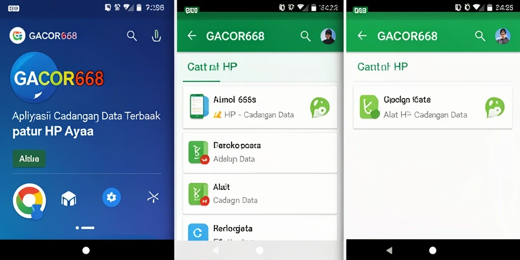 Tampilan antarmuka GACOR668 yang sederhana dan user-friendly saat melakukan cadangan data.