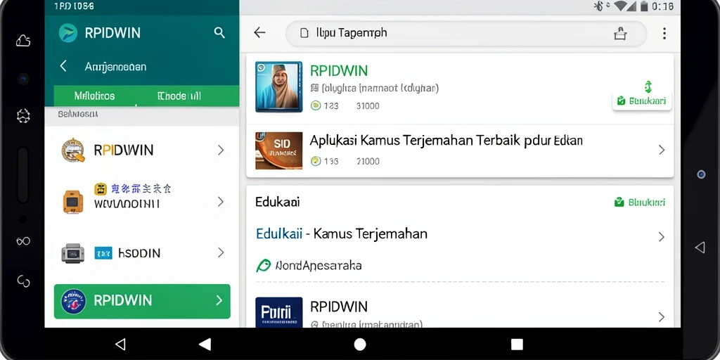 Antarmuka RPIDWIN menampilkan fitur mudah digunakan untuk terjemahan.