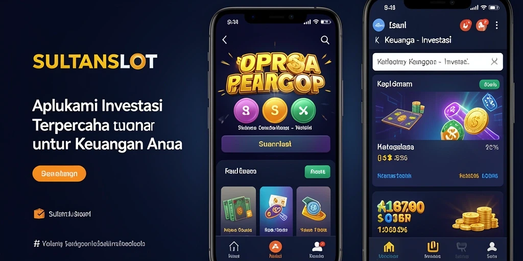 Antarmuka SULTANSLOT menunjukkan fitur Investasi yang menarik dan interaktif.